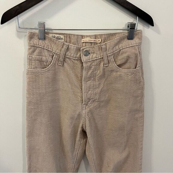 Levi's CORDUROY RIBCAGE STRAIGHT
ANKLE WOMEN'S PANTS Size 26 Granola - Brown - Picture 7 of 15